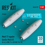 Reskit Rs48-0579 1/48 Mark 77 Napalm Bombs Mod.4/5 2pcs