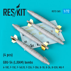 Reskit RS72-0365 1/72 GBU-54 (LJDAM) bombs (4 pcs) (A-10C, F-15E, F-16C/D, F-22A, F-35A, B-1B, B-2A, B-52H, MQ-9)