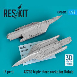 Reskit RS72-0395 1/72 AT730 triple store racks for Rafale (2 pcs) (3D printing)