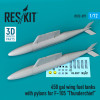Reskit Rs72-0397 1/72 450 Gal Wing Fuel Tanks With Pylons For F-105 Thunderchief 2 Pcs