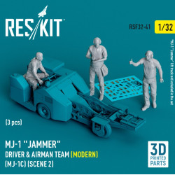 Reskit Rsf32-0041 1/32 Mj1 Jammer Driver Airman Team Modern Mj1c Scene 2 3 Pcs 3d Printed