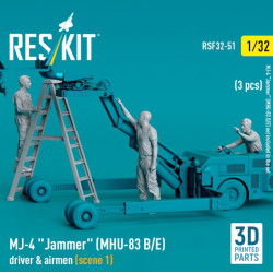 Reskit Rsf32-0051 1/32 Mj 4 Jammer Mhu 83 Be Driver Airmen Scene 1 3 Pcs 3d Printed