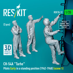Reskit Rsf35-0012 1/35 Ch-54a Tarhe Pilots Early In A Standing Position 1962-1968 Scene 1 3 Pcs
