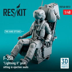Reskit Rsf48-0012 1/48 F35a Lightning Ii Pilot Sitting In Late Modification Ejection Seats Type 1 3d Printing