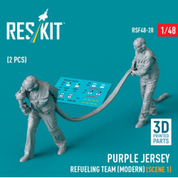 Reskit Rsf48-0028 1/48 ​Purple jersey refueling team modern scene1 2pcs 3DPrinted