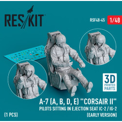 Reskit Rsf48-0045 1/48 A 7 A B D E Corsair Ii Pilots Sitting In Ejection Seat Ic 2 Ig 2 Early Version 3d Printed 1 Pcs