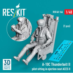 Reskit Rsf48-0166 1/48 A-10c Thunderbolt Ii Pilot Sitting In Ejection Seat Aces Ii 1 Pcs 3d Printed