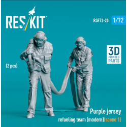 Reskit Rsf72-0020 1/72 Purple Jersey Refueling Team Modern Scene 1 2 Pcs 3d Printed