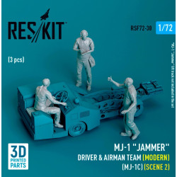 Reskit Rsf72-0030 1/72 Mj1 Jammer Driver Airman Team Modern Mj1c Scene 2 3 Pcs 3d Printed