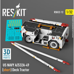 Reskit Rsk32-0012 1/32 Us Navy A S32a 49 Short Deck Tractor 3d Printed Model Kit