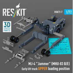 Reskit Rsk72-0007 1/72 Mj-4 Jammer Mhu-83 B/E Early Lift Truck Upper Loading Position 3d Printed Model Kit