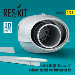Reskit Rsu32-0062 1/32 A-7 E D Corsair Ii Exhaust Nozzle For Trumpeter Kit