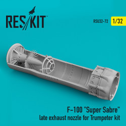 Reskit RSU32-0072 1/32 F-100 Super Sabre late exhaust nozzle for Trumpeter kit