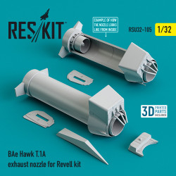 Reskit Rsu32-0105 1/32 Bae Hawk T1a Exhaust Nozzle For Revell Kit Scale Model Accessories