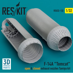 Reskit Rsu32-0132 1/32 F 14a Tomcat Open Closed Exhaust Nozzles Tamiya Kit 3d Printed