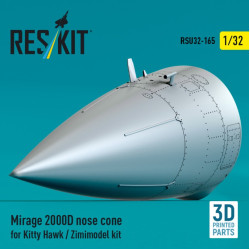 Reskit Rsu32-0165 1/32 Mirage 2000d Nose Cone For Kitty Hawk / Zimimodel Kit 3d Printed