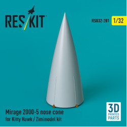 Reskit Rsu32-0201 1/32 Mirage 2000-5 Nose Cone For Kitty Hawk / Zimimodel Kit 3d Printed