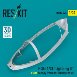 Reskit Rsu32-0225 1/32 F-35 A/C Lightning 2 Close Canopy Frame For Trumpeter Kit 3d Printed