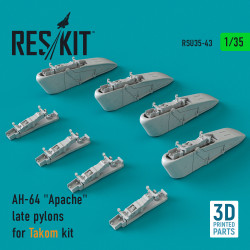 Reskit Rsu35-0043 1/35 Ah64 Apache Late Pylons For Takom Kit 3d Printing