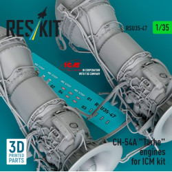 Reskit Rsu35-0047 1/35 Ch-54a Tarhe Engines For Icm Kit 3d Printed