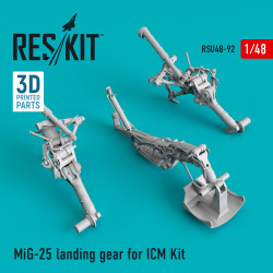 Reskit RSU48-0092 - 1/48 MiG-25 landing gear for ICM scale model kit