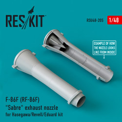 Reskit Rsu48-0205 1/48 F-86f Rf-86f Sabre Exhaust Nozzles For Hasegawa/Revell/Eduard Kit