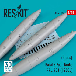 Reskit RSU48-0253 1/48 Rafale Fuel Tanks RPL 701 (1250L) (3 pcs) (3D printing)