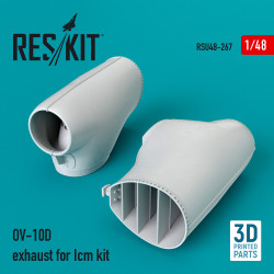 Reskit RSU48-0267 1/48 OV-10D exhaust for Icm kit (3D Printing)