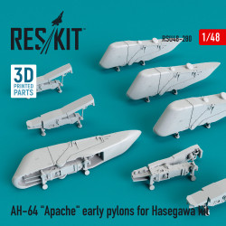 Reskit RSU48-0280 1/48 AH-64 Apache early pylons for Hasegawa kit 3D Printing