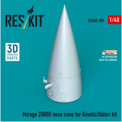 Reskit Rsu48-0289 1/48 Mirage 2000d Nose Cone For Kinetic/Italeri Kit 3d Printed