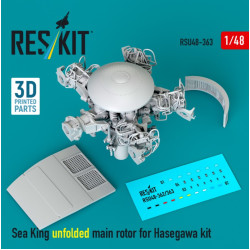 Reskit Rsu48-0363 1/48 Sea King Unfolded Main Rotor For Hasegawa Kit 3d Printed