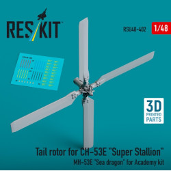 Reskit Rsu48-0402 1/48 Tail Rotor For Ch 53e Super Stallion Mh 53e Sea Dragon For Academy Kit 3d Printed