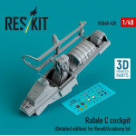 Reskit Rsu48-0420 1/48 Rafale C Cockpit Detailed Edition For Revell Academy Kit 3d Printed