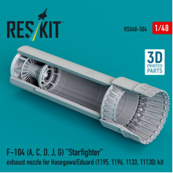 Reskit Rsu48-0504 1/48 F-104 A C D J G Starfighter Exhaust Nozzle For Hasegawa/Eduard 1195 1196 1133 11130 Kit 3d Printed