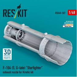 Reskit Rsu48-0507 1/48 F-104 S G-late Starfighter Exhaust Nozzle For Kinetic Kit 3d Printed