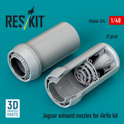 Reskit Rsu48-0574 1/48 Jaguar Exhaust Nozzles For Airfix Kit 3d Printed
