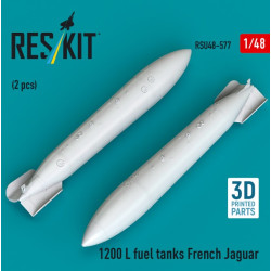 Reskit Rsu48-0577 1/48 1200 L Fuel Tanks French Jaguar 2 Pcs 3d Printed