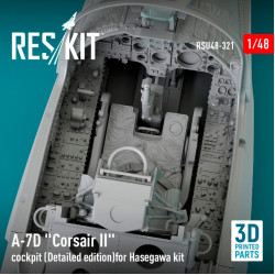 Reskit Rsu48-0321 1/48 A7d Corsair Ii Cockpit Detailed Edition For Hasegawa Kit 3d Printed