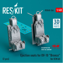 Reskit Rsu48-0366 1/48 Ejection Seats For Ov 10 Bronco 2 Pcs For Icm Kit 3d Printed