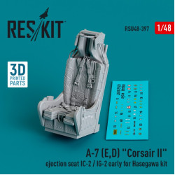 Reskit Rsu48-0397 1/48 A7 Ed Corsair Ii Ejection Seat Ic2 Ig2 Early For Hasegawa Kit 3d Printed