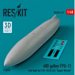 Reskit Rsu48-0410 1/48 480 Gallon Fpu11 Fuel Tank For Fa18 E.f.g Super Hornet 1pcs 3d Printed