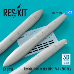 Reskit RSU72-0172 1/72 Rafale fuel tanks RPL 741 (2000L) (3 pcs) (3D printing)