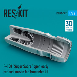 Reskit RSU72-0187 1/72 F-100 Super Sabre open early exhaust nozzle Trumpeter