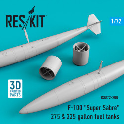 Reskit RSU72-0200 1/72 F-100 Super Sabre 275 & 335 gallon fuel tanks