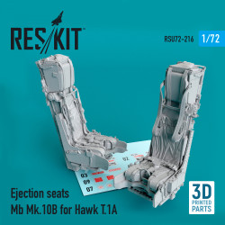 Reskit RSU72-0216 1/72 Ejection seats Mb Mk.10B for Hawk T.1A (3D Printing)