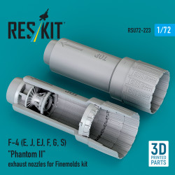 Reskit Rsu72-0223 1/72 F-4 E, J, Ej, F, G, S Phantom Ii Exhaust Nozzles For Finemolds Kit