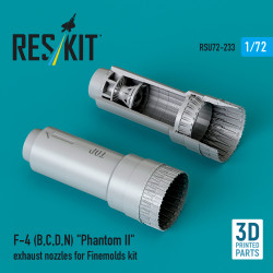 Reskit Rsu72-0233 1/72 F-4 B, C, D, N Phantom Ii Exhaust Nozzles For Finemolds Kit