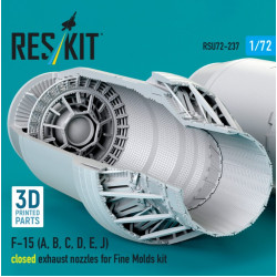 Reskit Rsu72-0237 1/72 F-15 A B C D E J Closed Exhaust Nozzles For Fine Molds Kit 3d Printed