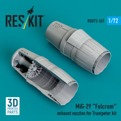 Reskit Rsu72-0267 1/72 Mig-29 Fulcrum Exhaust Nozzles For Trumpeter Kit