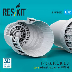Reskit Rsu72-0303 1/72 F-15 A B C D E J Open Exhaust Nozzles For Gwh Kit 3d Printed